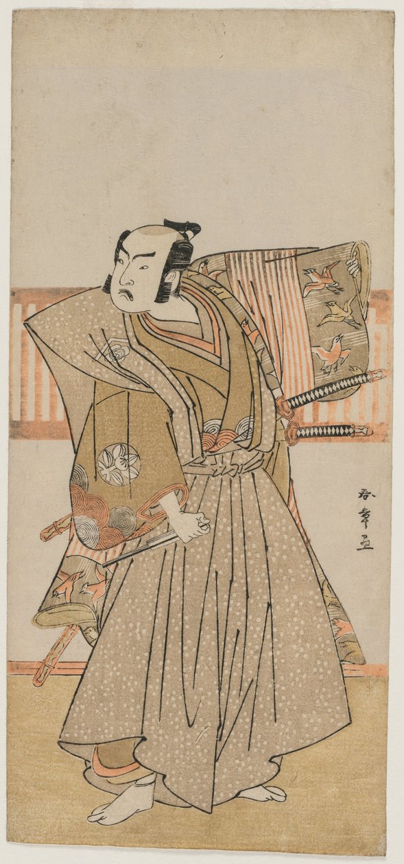 Ichimura Uzaemon IX som Soga no Juro, mitten av 1770-talet. av Katsukawa Shunsho