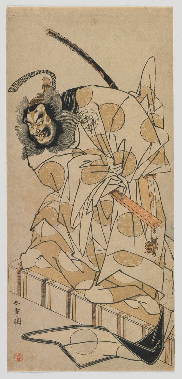 Kabuki ac och r Nakajima Mihoemon som Fujiwara sedelbetalare, 