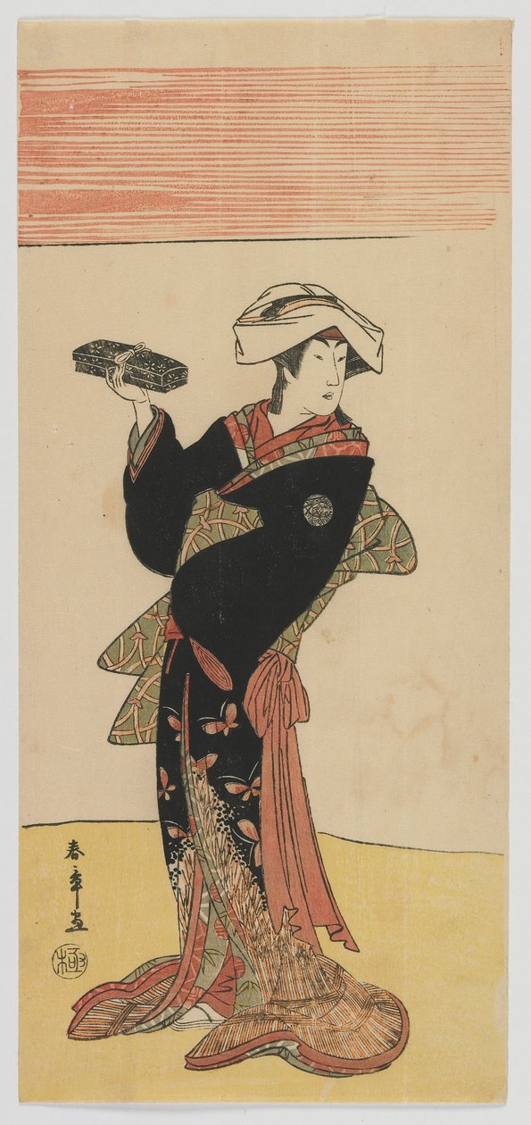 Kabuki skådespelare Nakamura Riko, Edo-period, ca 1791-92 (träblockstryck i färg) av Katsukawa Shunsho