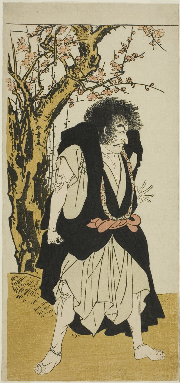 Skådespelaren Ichikawa Danjuro V som den renegade buddhistiska munken Wantetsu från Okamidani, i den femte scenen av pjäsdatumet Nishiki Tsui no Yumitori (A Dandyish Brocade: Opposing Warriors), framförd på Morita Theatre i den elfte månaden, 1778 av Katsukawa Shunsho