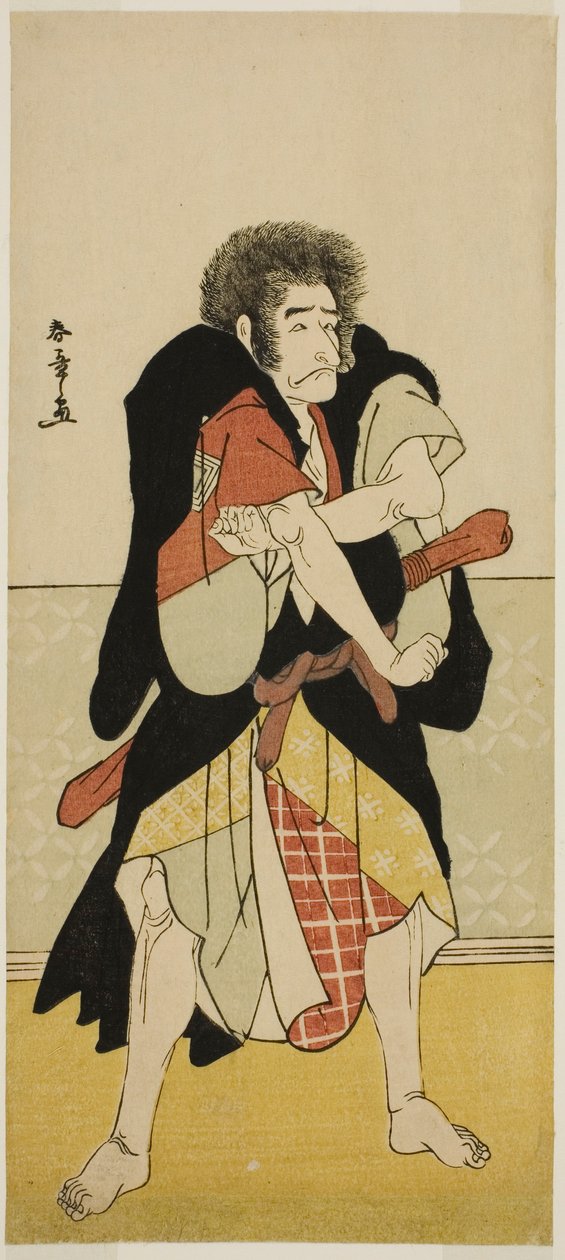 Skådespelaren Ichikawa Danjuro V som Renegade Monk Wantetsu av Okami-dani i Play Date Nishiki Tsui no Yumitori, framförd på Morita Theatre i den elfte månaden, 1778 av Katsukawa Shunsho