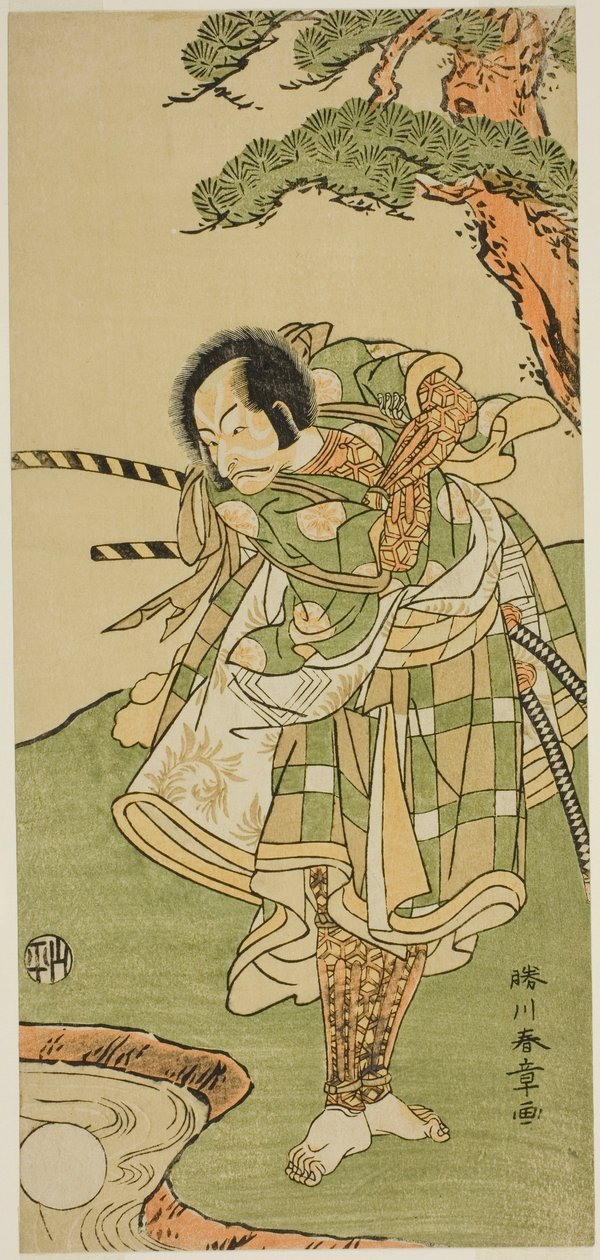 Skådespelaren Ichikawa Danjuro V i en oidentifierad roll av Katsukawa Shunsho