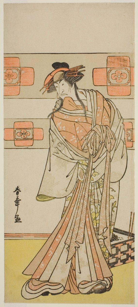Skådespelaren Ichikawa Monnosuke II som spöke från renegaten Monk Seigen i pjäsen Edo no Hana Mimasu Soga, framförd på Nakamura Theatre under andra månaden, 1783 av Katsukawa Shunsho