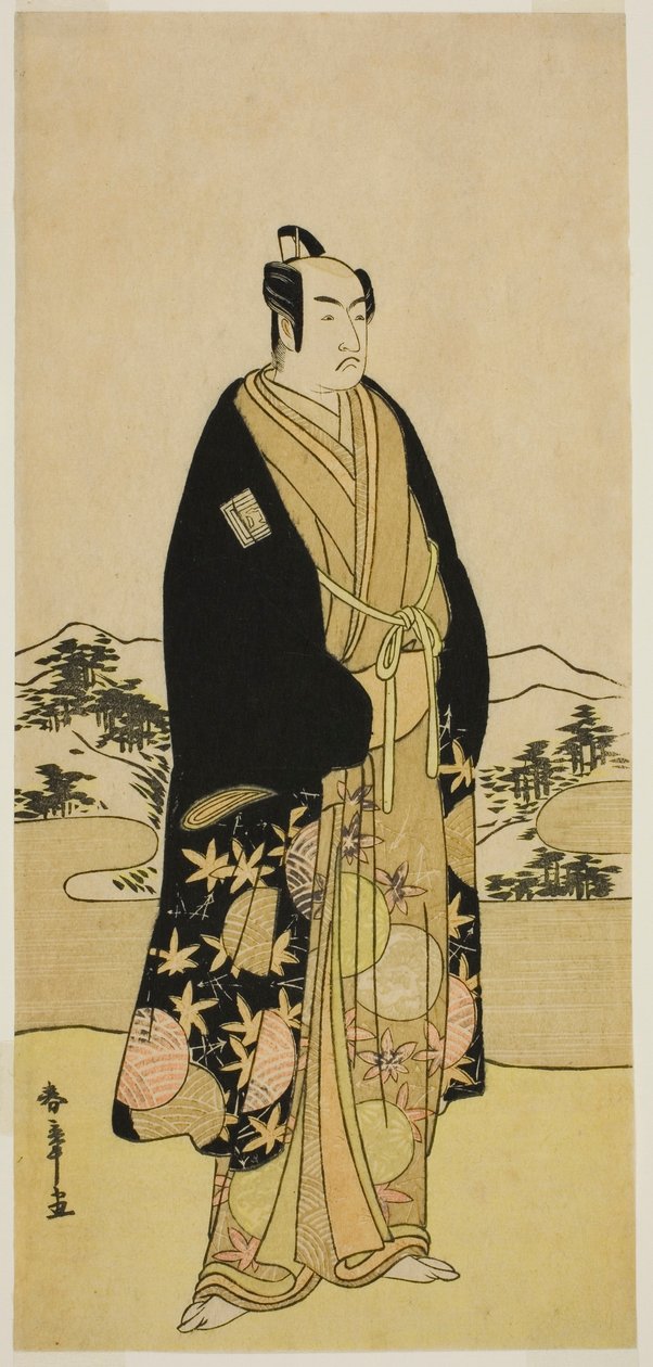 Skådespelaren Ichikawa Monnosuke II i en oidentifierad roll av Katsukawa Shunsho