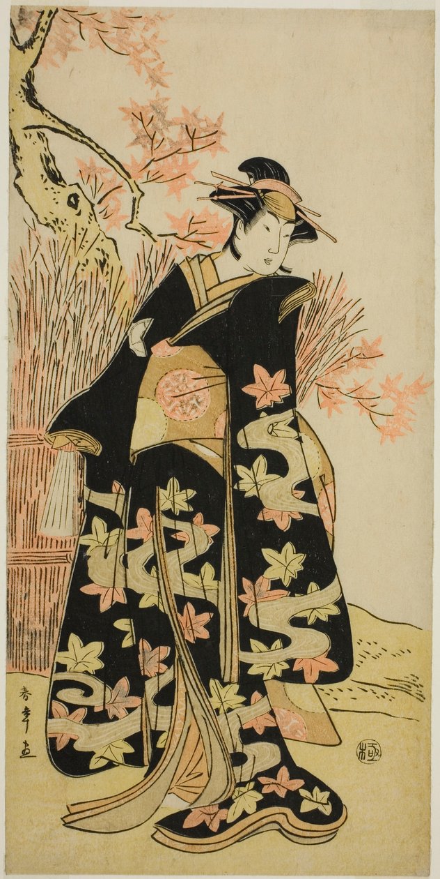 Skådespelaren Iwai Hanshiro IV i en oidentifierad roll av Katsukawa Shunsho
