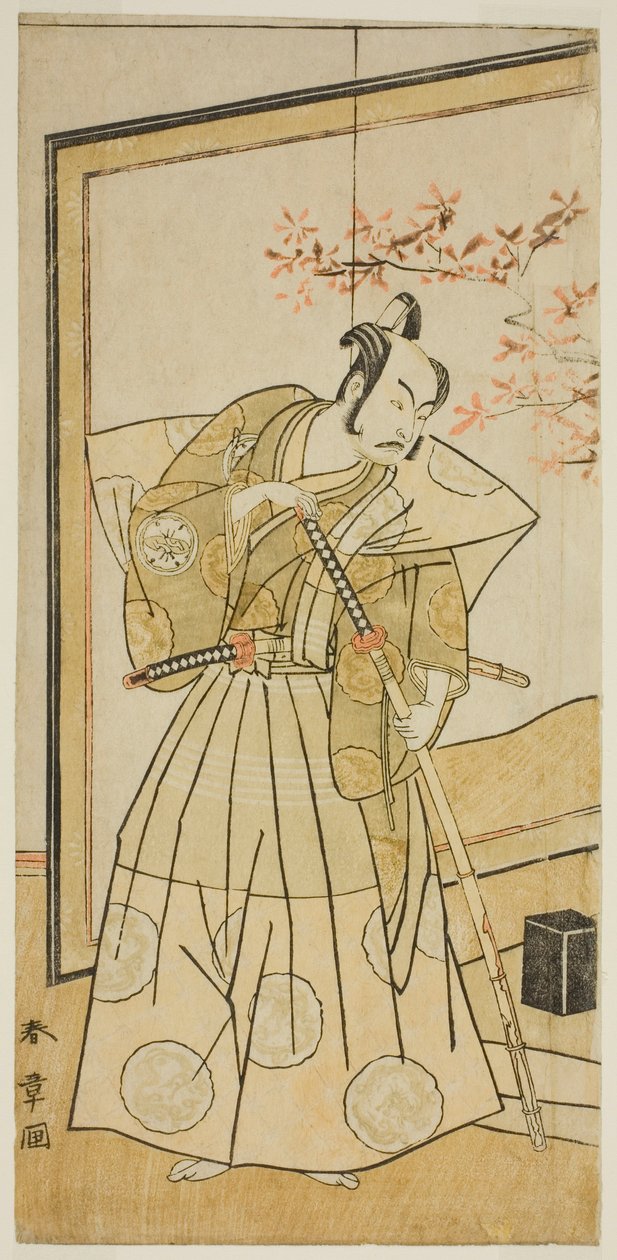 Den första snöns värld, perforerad i Morita, 1773 av Katsukawa Shunsho
