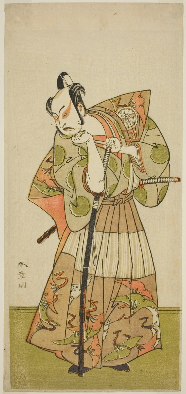 Skådespelaren Nakamura Juzo II i en oidentifierad roll av Katsukawa Shunsho