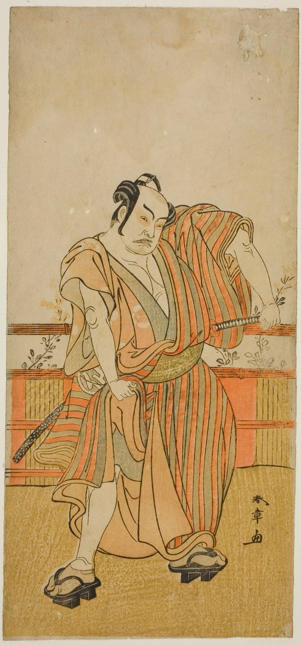 Skådespelaren Nakamura Sukegoro II i en oidentifierad roll av Katsukawa Shunsho