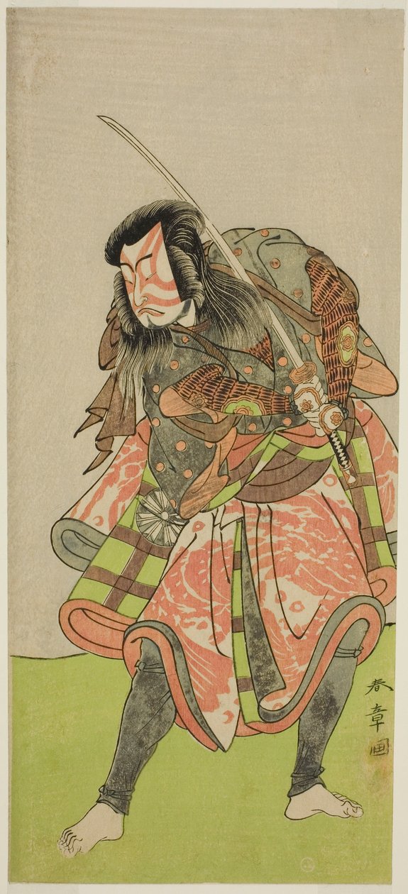 1774 Nakamura och Mijuro Nakamura och Mijuro As Akushichibyo Kagekiyo av Katsukawa Shunsho