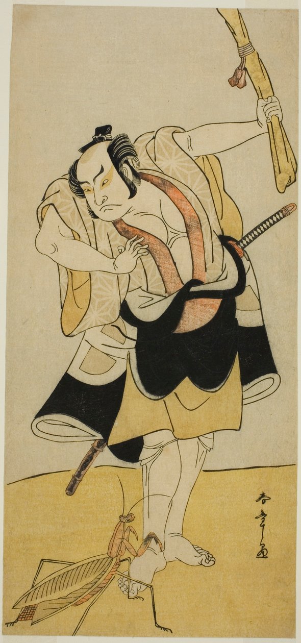 Skådespelaren Otani Hiroji III i en oidentifierad roll av Katsukawa Shunsho