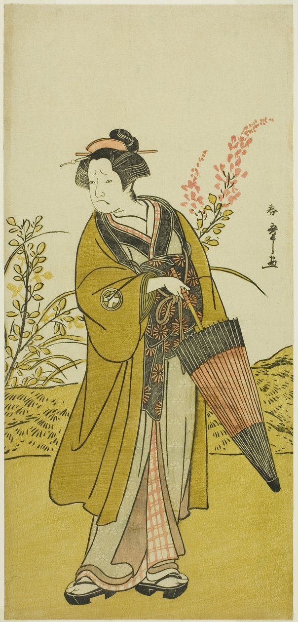 Skådespelaren Otani Tomoemon I som Otsuma i pjäsen Kabuki no Hana Bandai Soga, framförd på Ichimura-teatern den fjärde månaden, 1781 av Katsukawa Shunsho