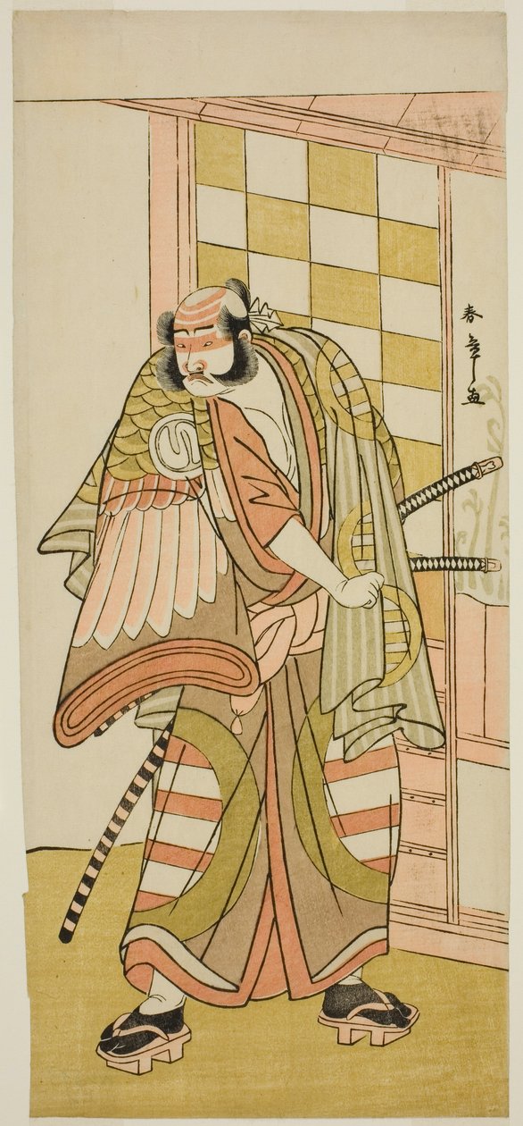 Oh c and r Soju Sawamura Good As Kobayashis Asahina Saburo-medlem Te Pay Kaku är bra Komachi Soga, Perfor med At Te Nakamura Te r Member Te Ima d Mån th, 1781 av Katsukawa Shunsho