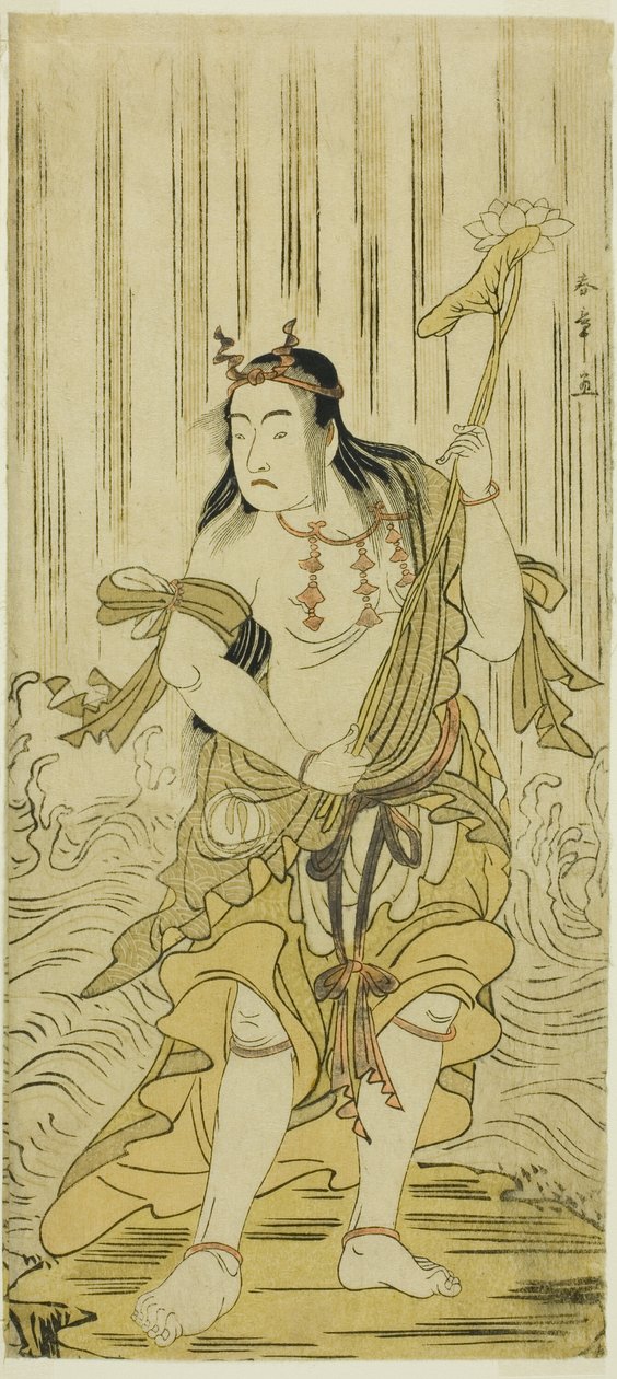 Kom och ändra mjukheten i brokaden, uppträd på tee Nakamura tee member th, 1780 av Katsukawa Shunsho