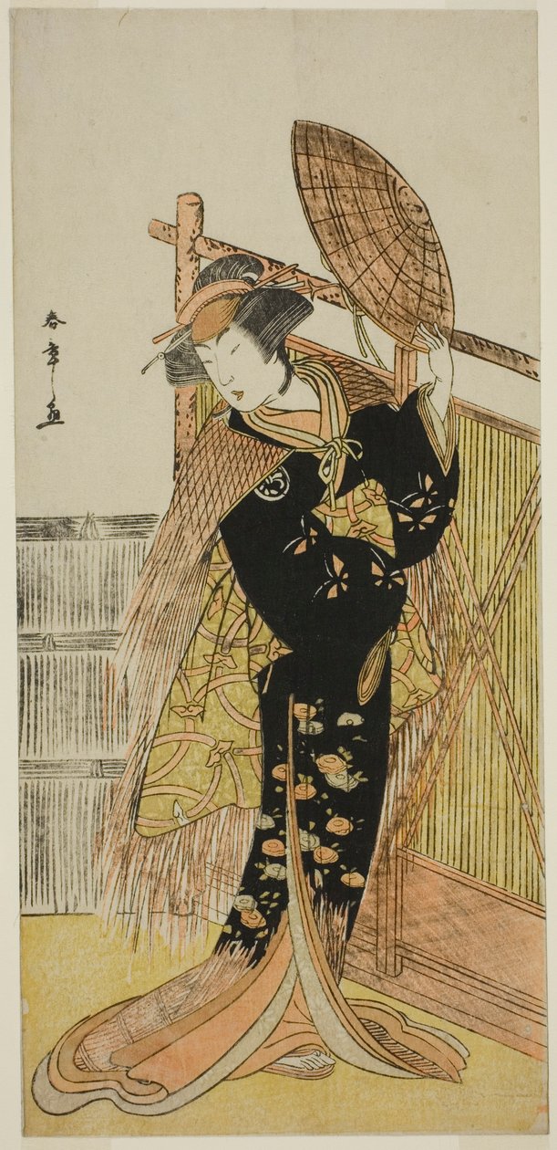 Segawa Chrysanthemum Woman Good As Michichiba Member Higashi no Mori Sakae Kusunoki Uppträdde på Ichimura Member Te Eventh Mån 1779 av Katsukawa Shunsho