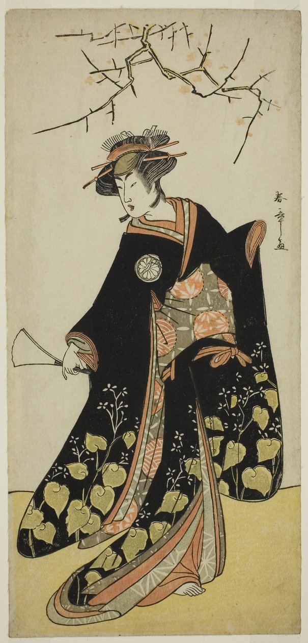 Skådespelaren Segawa Kikunojo III som Anden av Joro-gumo (Harlot Spider), c.1781 (träblock i färg; Hosoban) av Katsukawa Shunsho