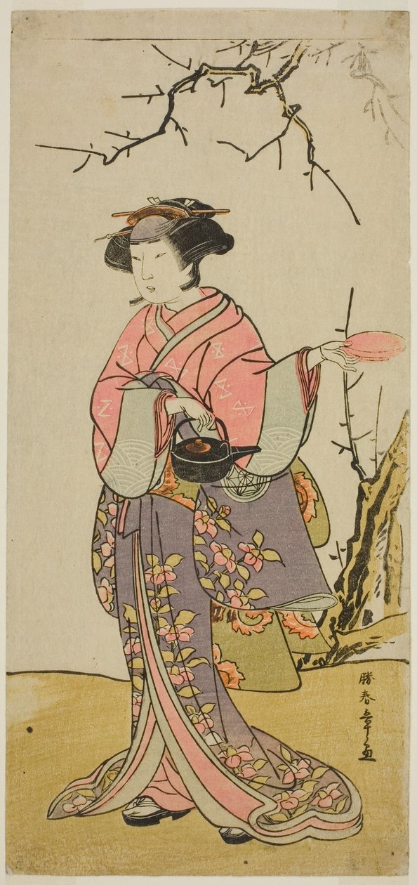 Skådespelaren Yamashita Kinsaku II i en oidentifierad roll av Katsukawa Shunsho