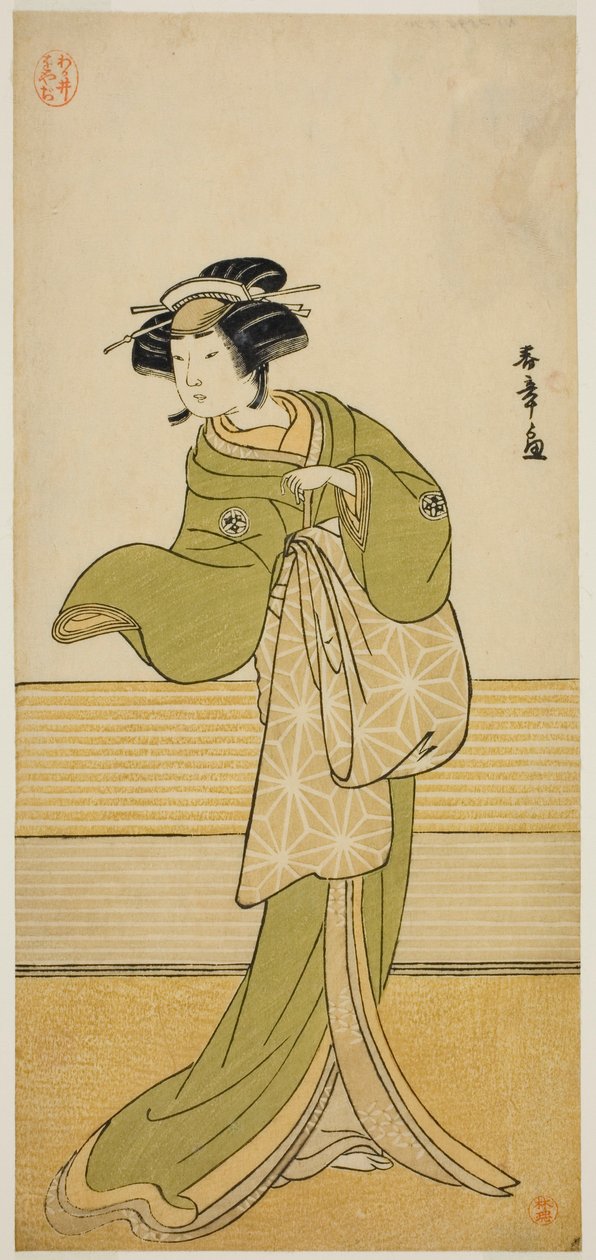 Skådespelaren Yamashita Mangiku I i en oidentifierad roll av Katsukawa Shunsho