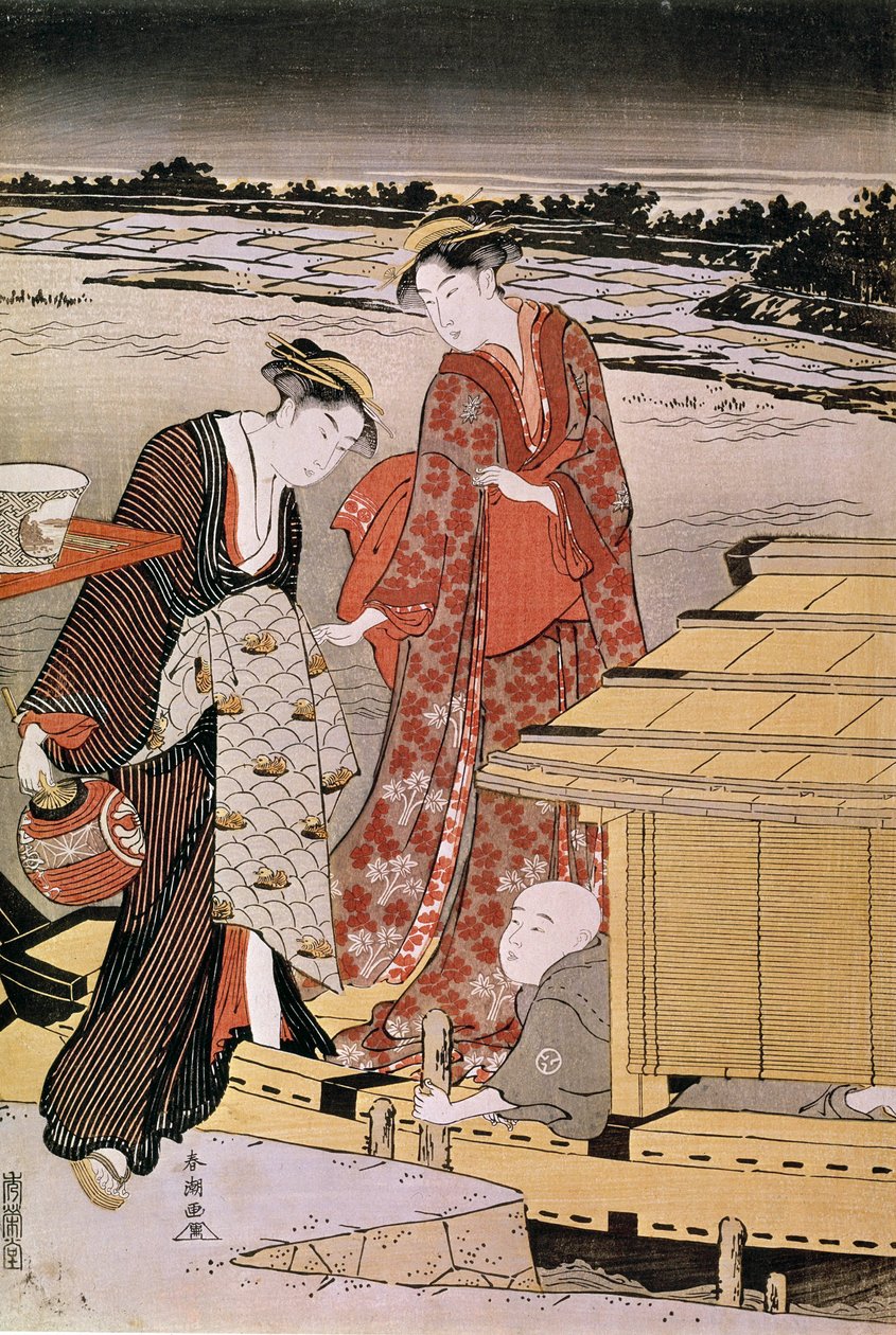 Toi ght Oto Sumida River Japa Nese p Hayashi av Haru early Katsukawa (Acchive 1780-1795) av Katsukawa Shunsho