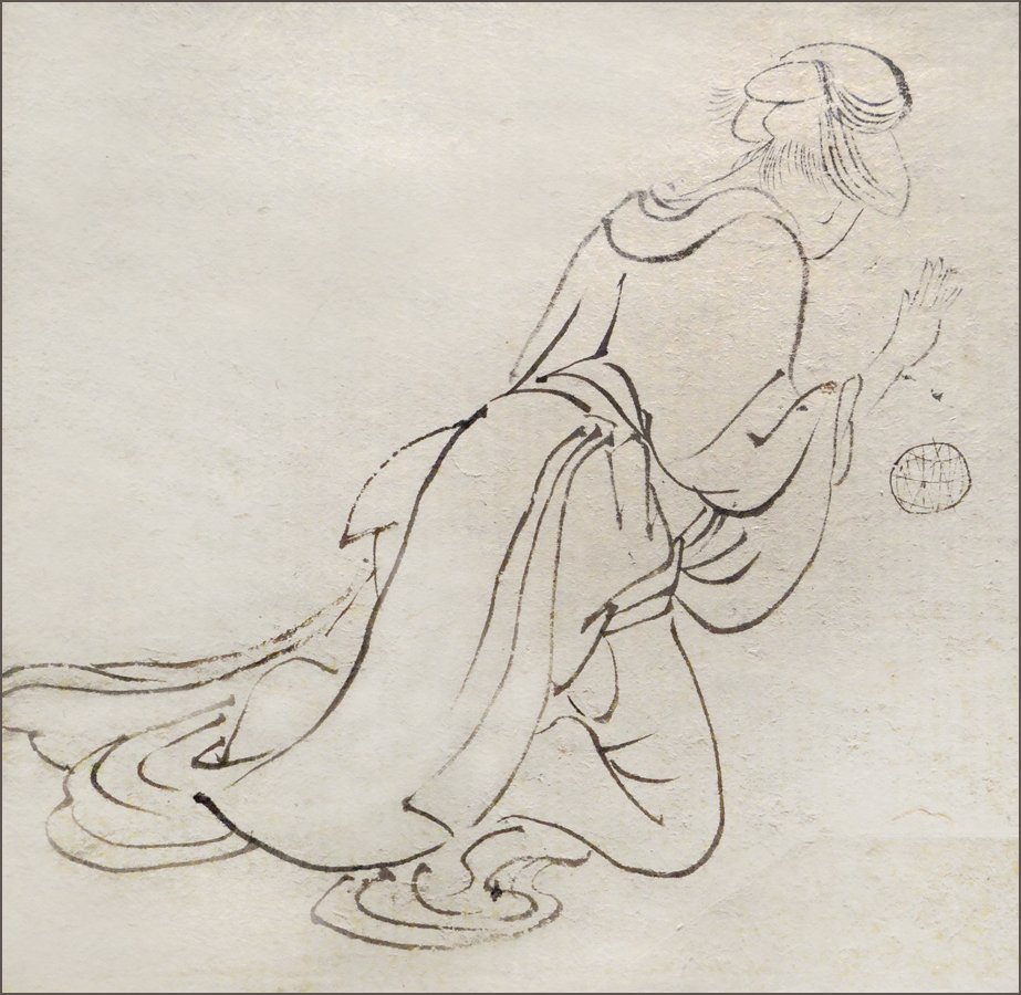 Etude de femme vue de dos  av Katsushika Hokusai