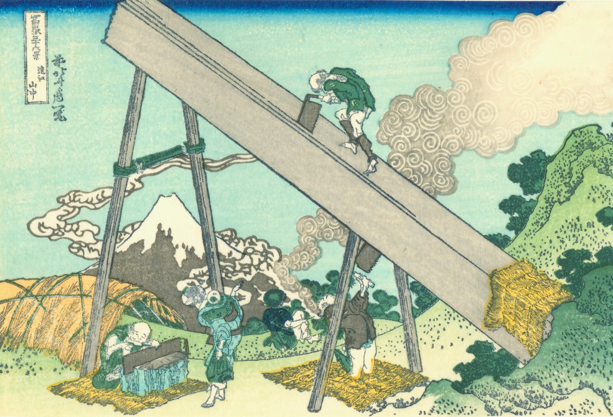 I bergen i Totomi av Katsushika Hokusai