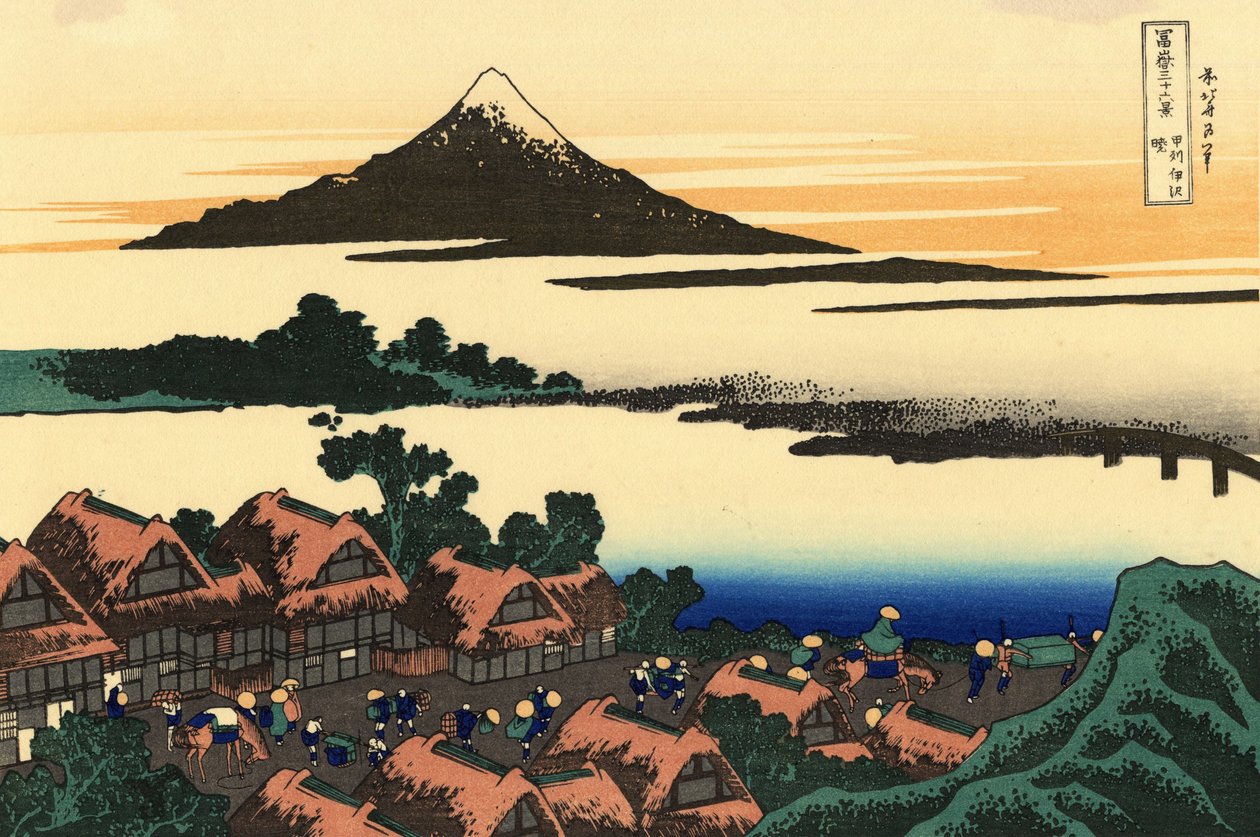 Kōshū Isawa no Akatsuki Dawn at Isawa in Kai Province av Katsushika Hokusai