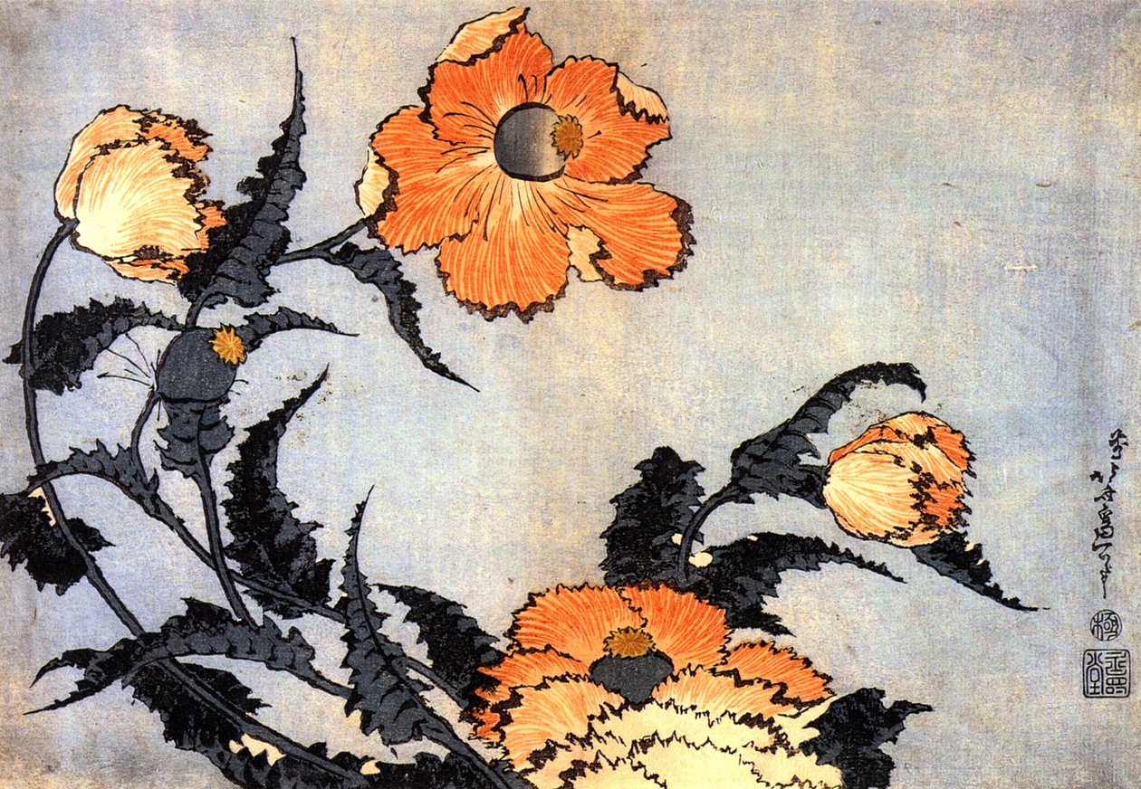 Poppies av Katsushika Hokusai