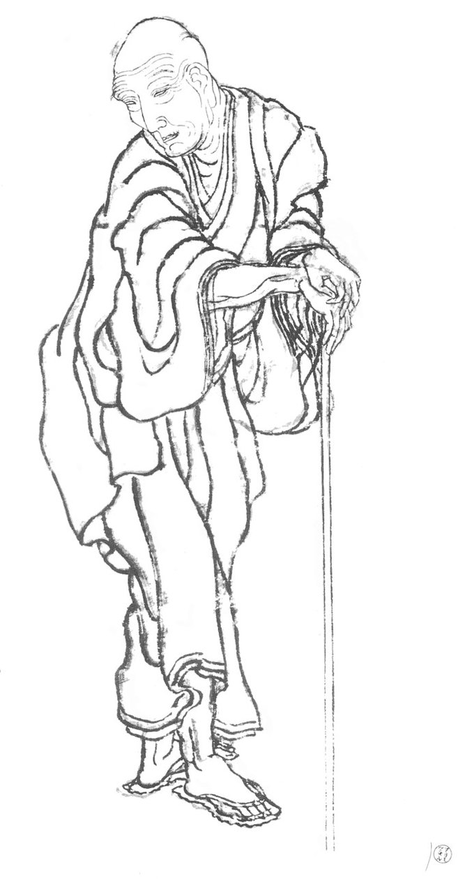 Portrait Hokusai av Katsushika Hokusai