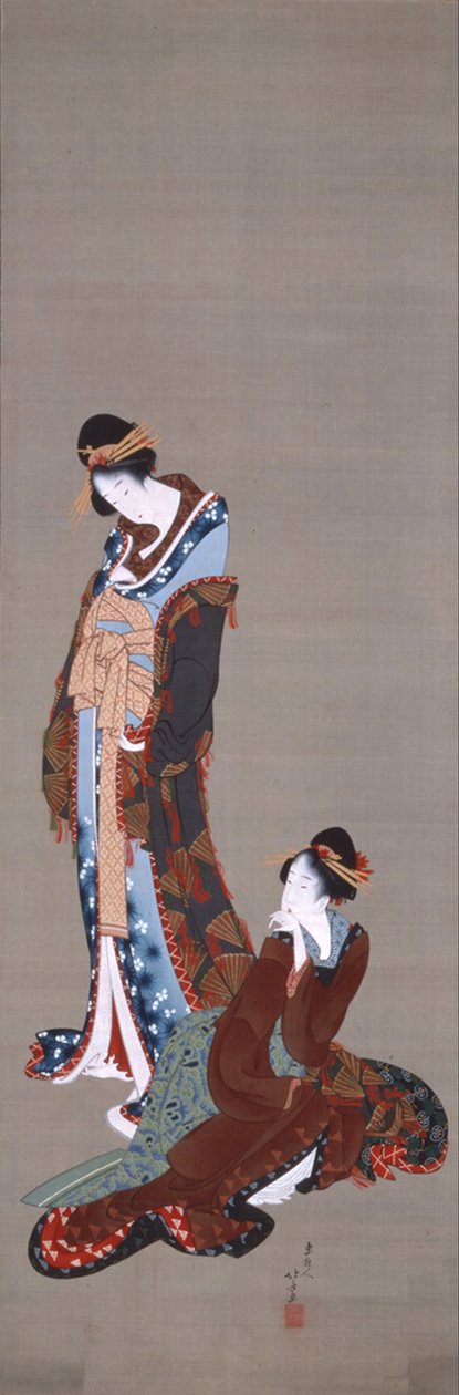 TWO BEAUTIES av Katsushika Hokusai
