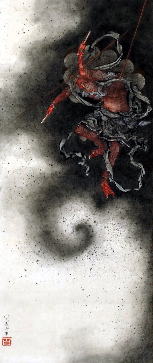 Åskguden av Katsushika Hokusai
