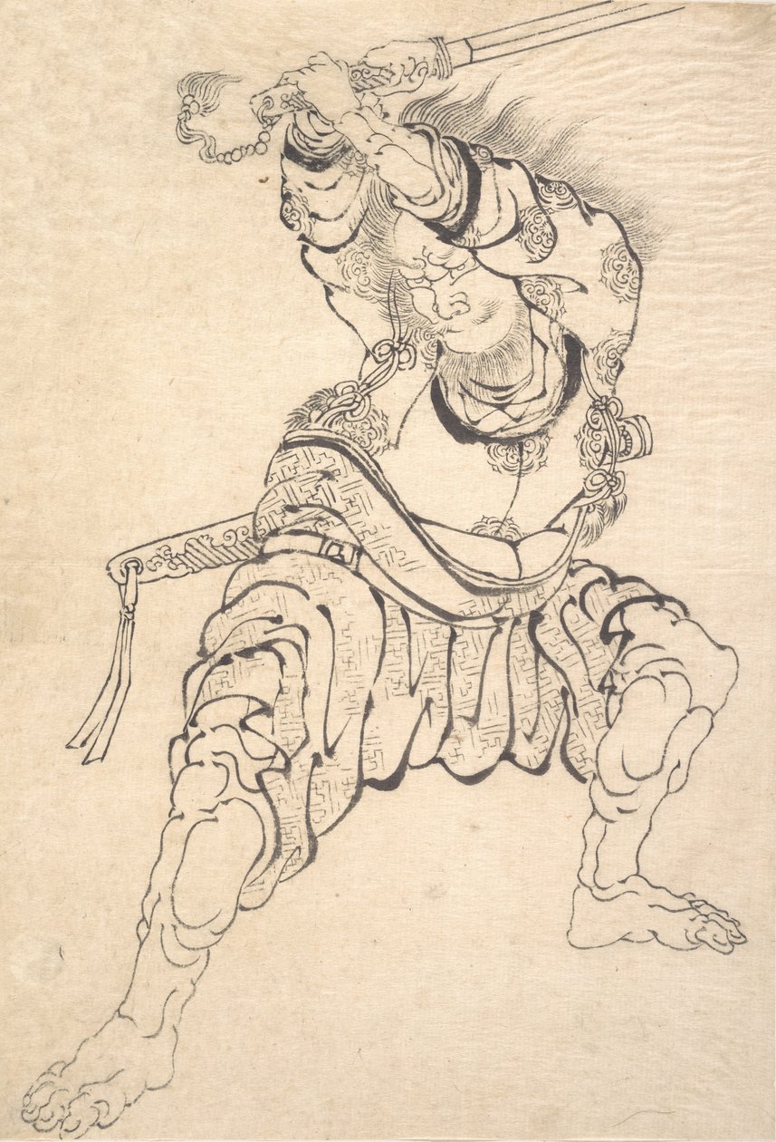 En krigare. av Katsushika Hokusai