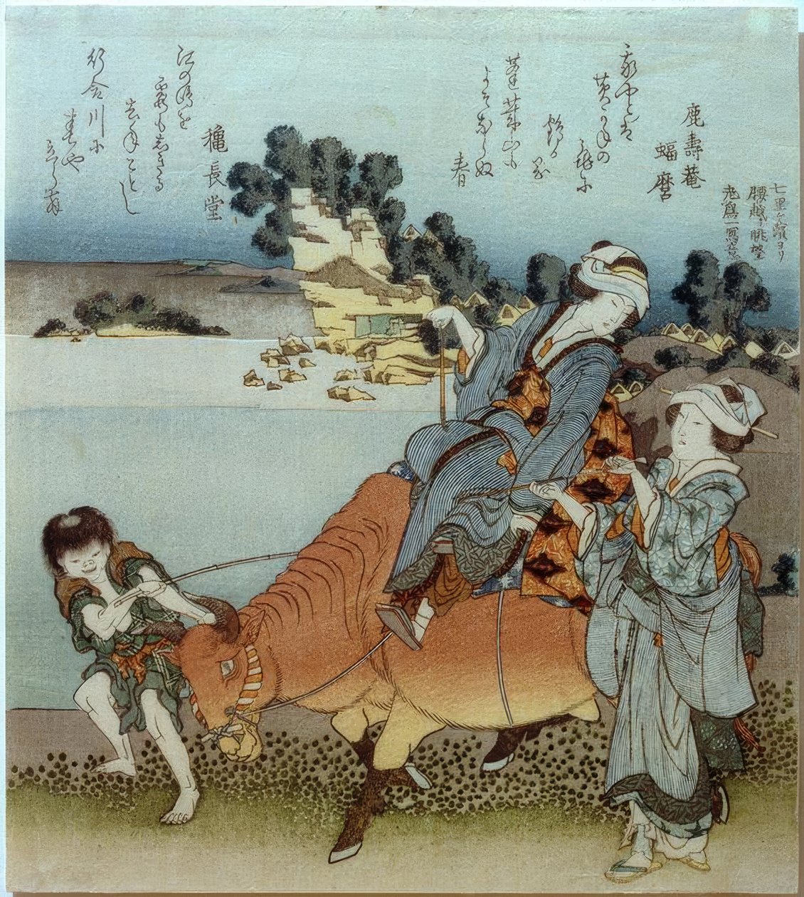 Utsikt över Koshigoe från Shichirigahama av Katsushika Hokusai