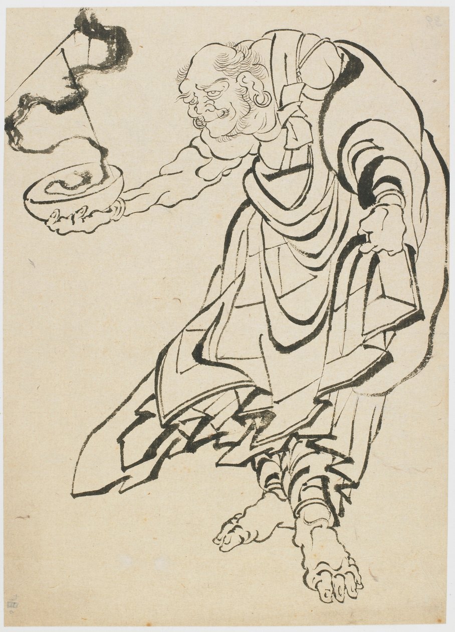 Buddhistisk gestalt, sent 1700-tidigt 1800-tal. av Katsushika Hokusai