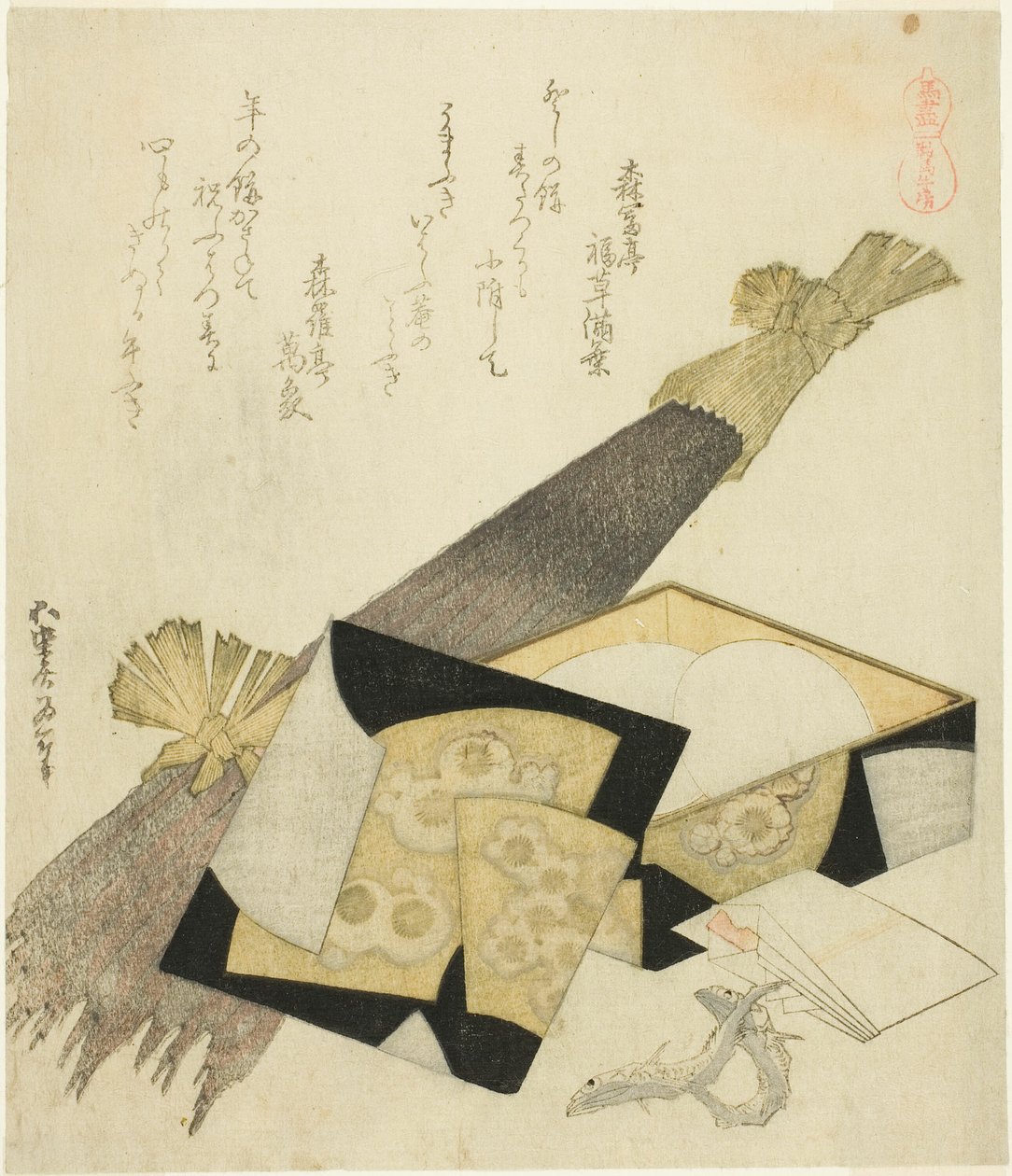 Kardborrerot (Kurama gobo), från serien "A Selection of Horses (Uma-zukushi)" av Katsushika Hokusai