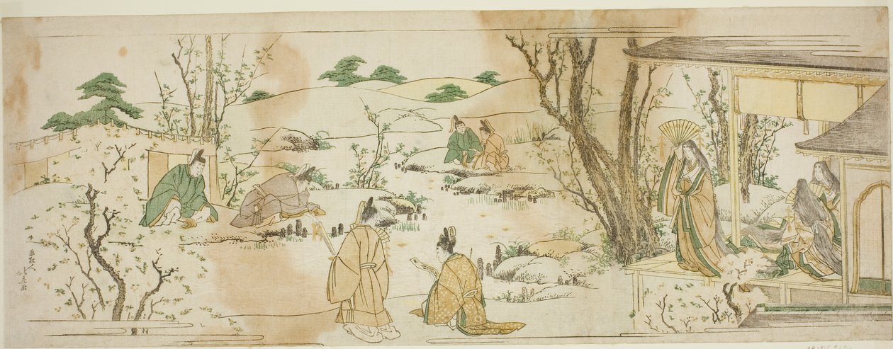 Hövlig händelse efter modell av Lanting Gathering av Katsushika Hokusai