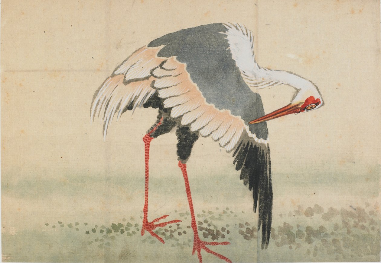 Trana, Edo-period, sent 1700-tidigt 1800-tal. av Katsushika Hokusai