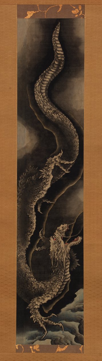 Nedstigande drake av Katsushika Hokusai