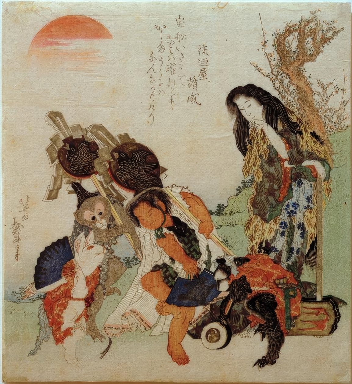 Bergskvinnan och Kintarô av Katsushika Hokusai