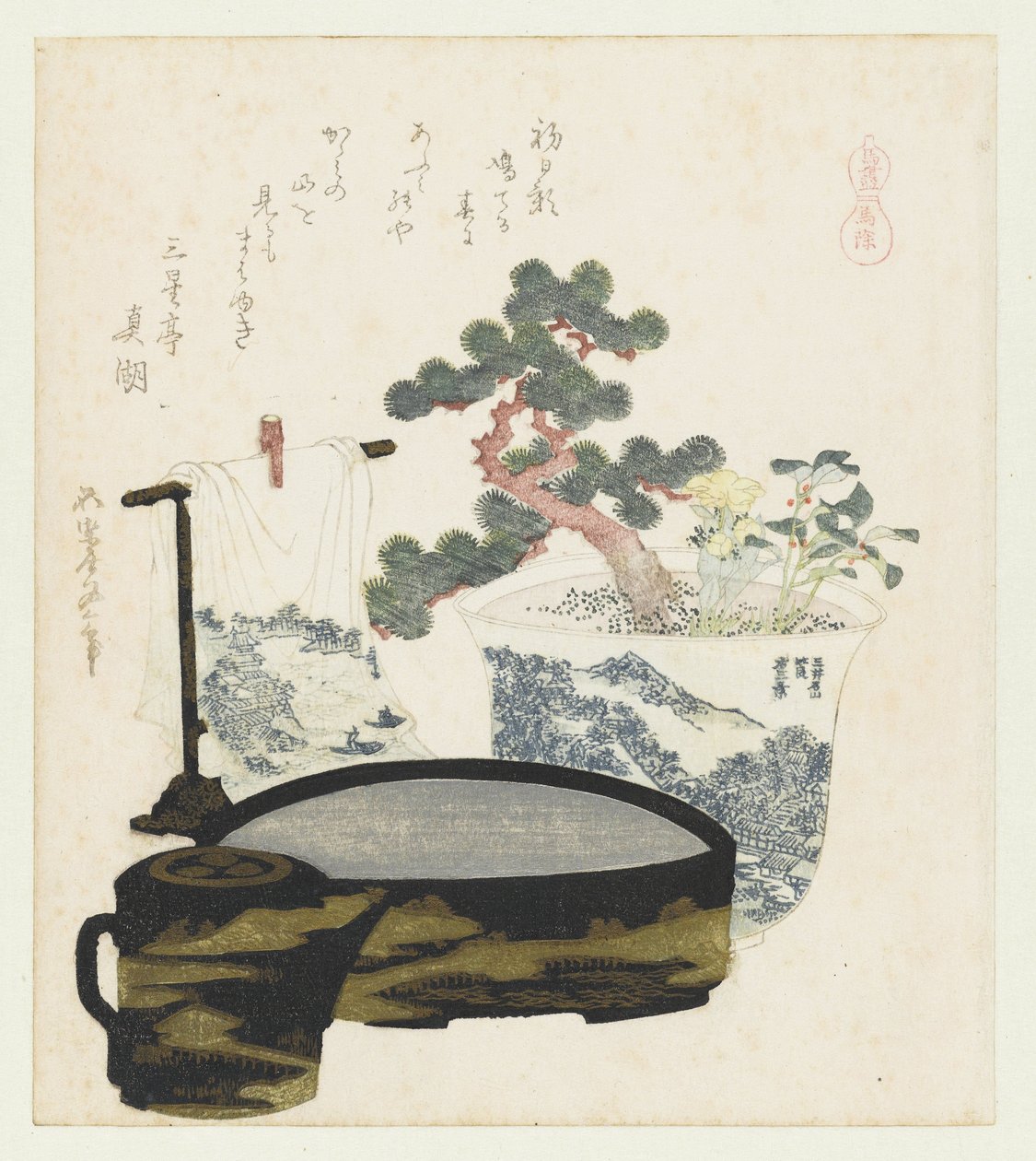 En hästamulett Majoke (titel på objekt) En serie med hästar (serietitel) Umazukushi (serietitel på objekt) av Katsushika Hokusai