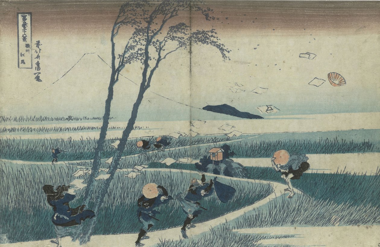 Ejiri i Suruga-provinsen från serien Thirty-Six Views of Mt Fuji, ca. 1830 av Katsushika Hokusai