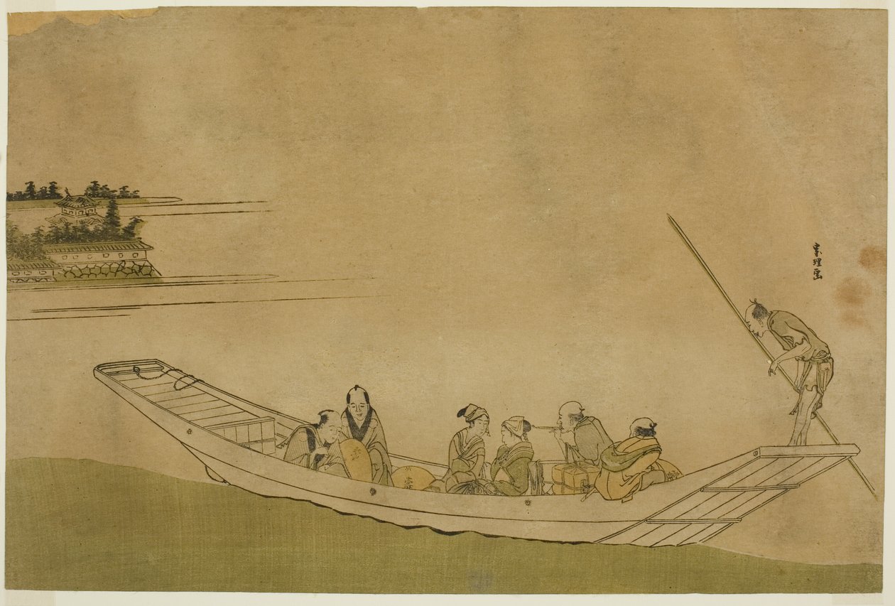 Färja av Katsushika Hokusai