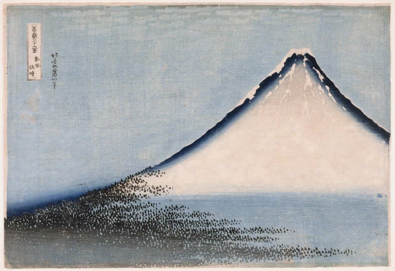 Fine Wind, Clear Weather, variantutgåva, från serien Thirty-six Views of Mount Fuji, ca. 1831. av Katsushika Hokusai
