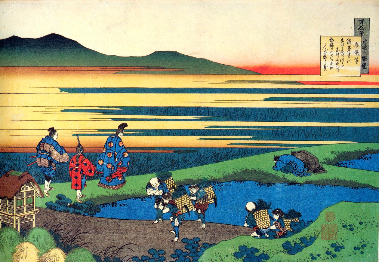Från serien Hundred Poems by One Hundred Poets: Sanji Hitoshi, c1830. av Katsushika Hokusai