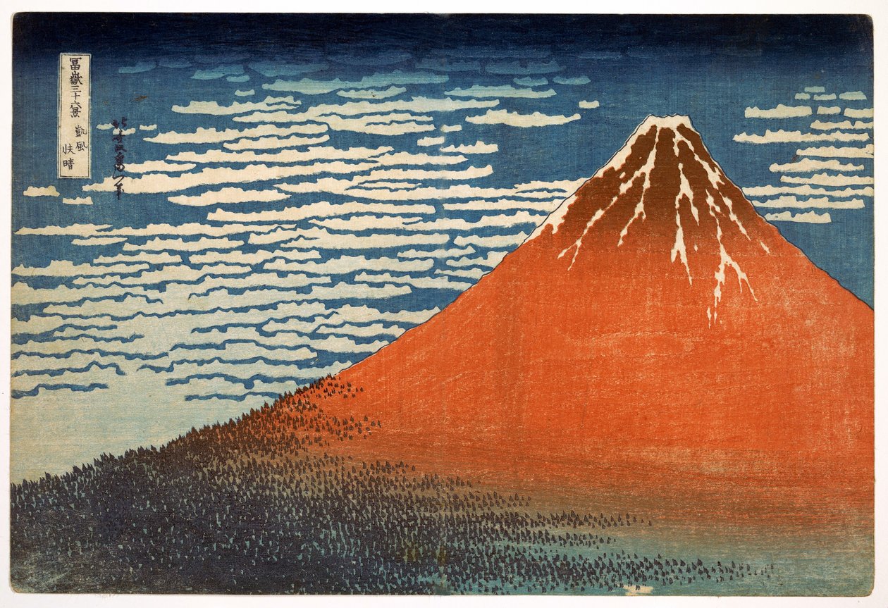 Fuji; Berg i klart väder; 1831; från serien 