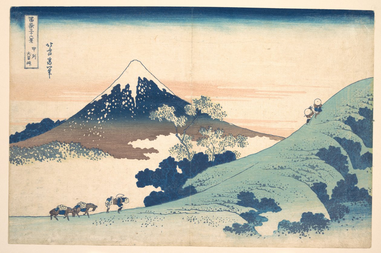 Fuji sett från Inume-passet () av Katsushika Hokusai