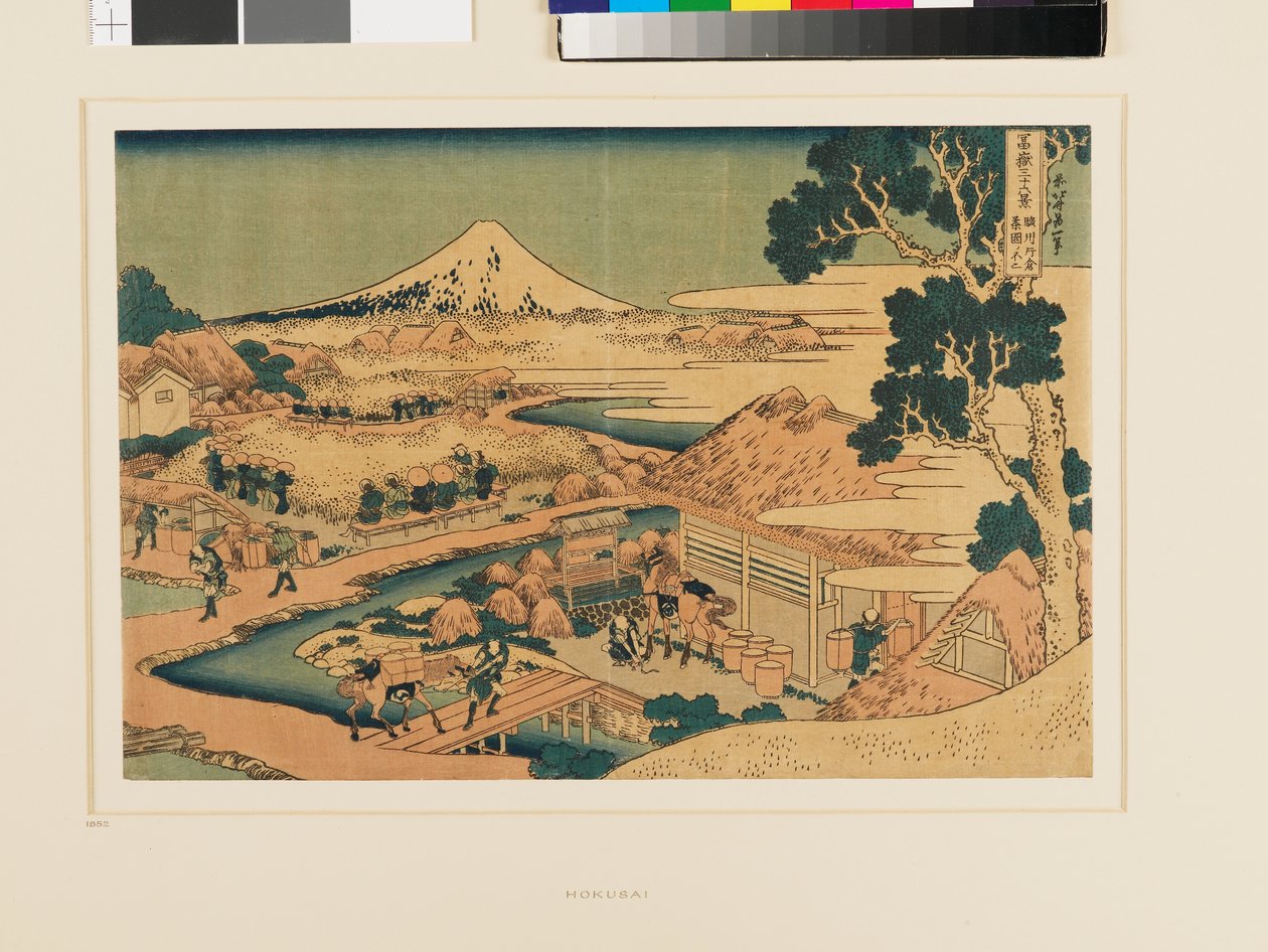 Fuji från tefälten i Katakura i Suruga av Katsushika Hokusai