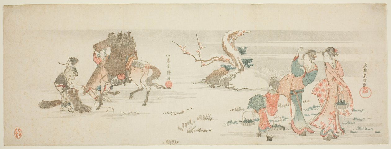 Samla örter av Katsushika Hokusai