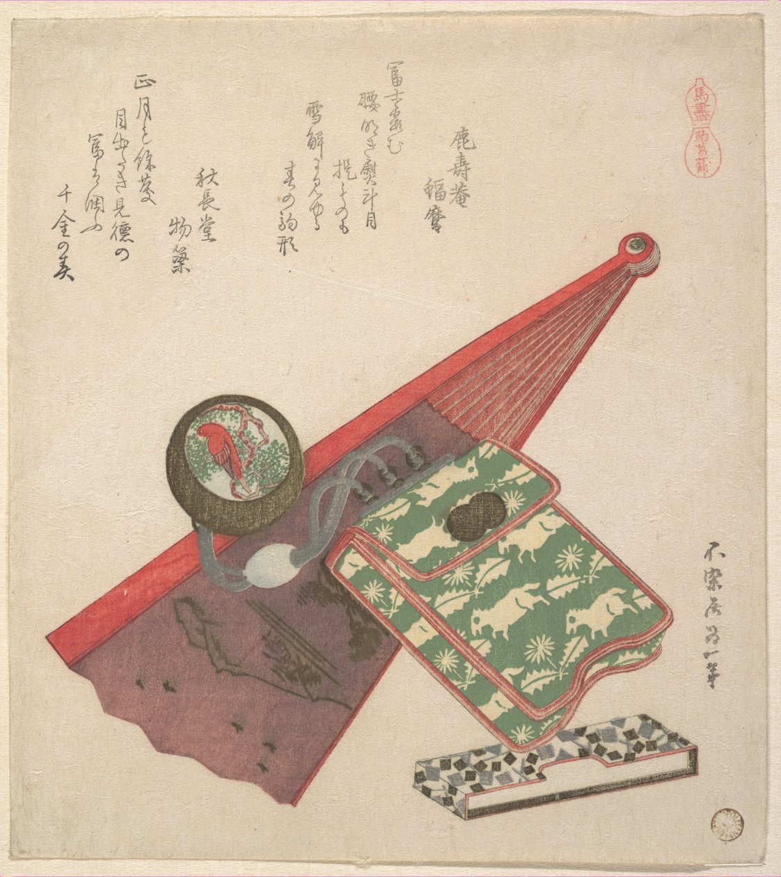 Hästmönster (Koma shōbu), ur serien ”Hästar” av Katsushika Hokusai