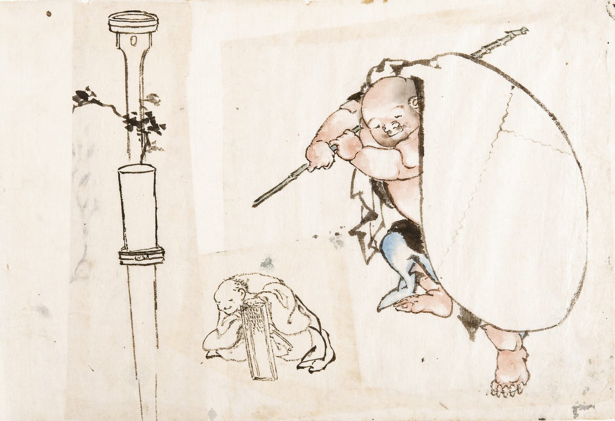 Hotei, första kvartalet av 1800-talet.. av Katsushika Hokusai
