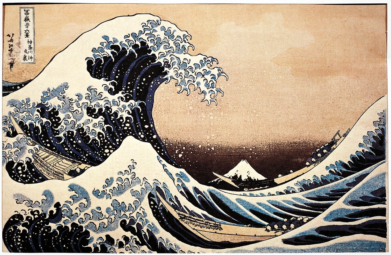 Japan, målning av den stora vågen av Katsushika Hokusai