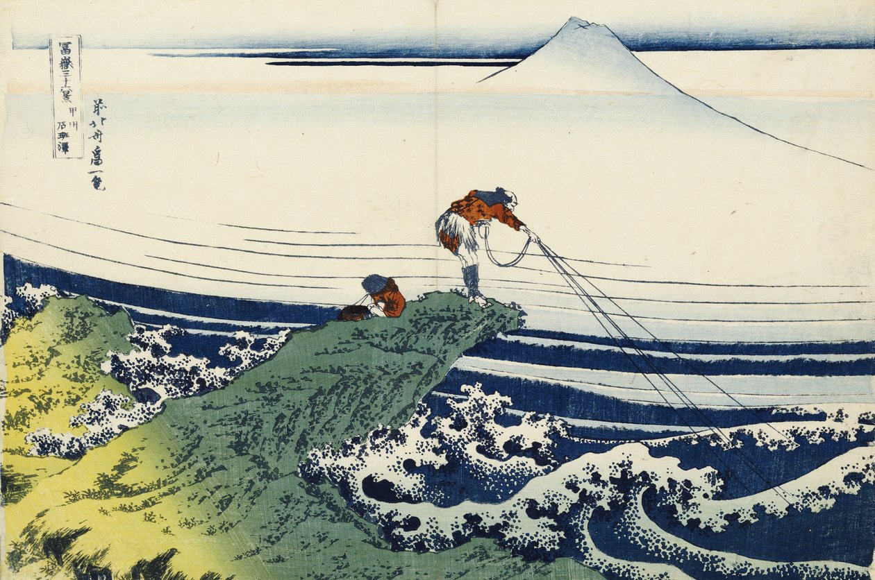 Kajikazawa i Kai-provinsen, från serien "Thirty-Six Views of Mount Fuji" av Katsushika Hokusai
